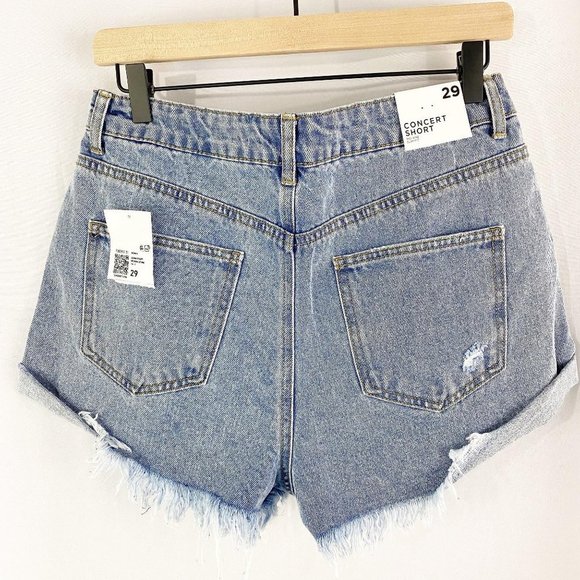 Forever 21 Mid Rise Concept Denim Shorts 29 - Picture 7 of 11